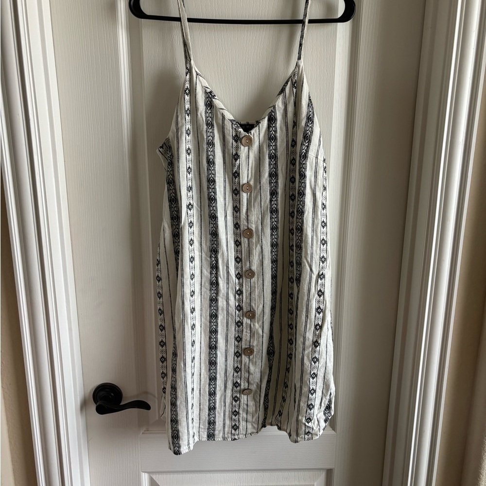 As You Wish  Black and Cream Button-Down Women's dress